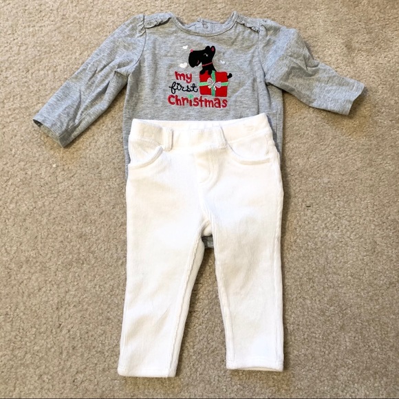 JUMPING BEANS “My First Christmas” Set—SZ. 9-12M - Picture 3 of 13